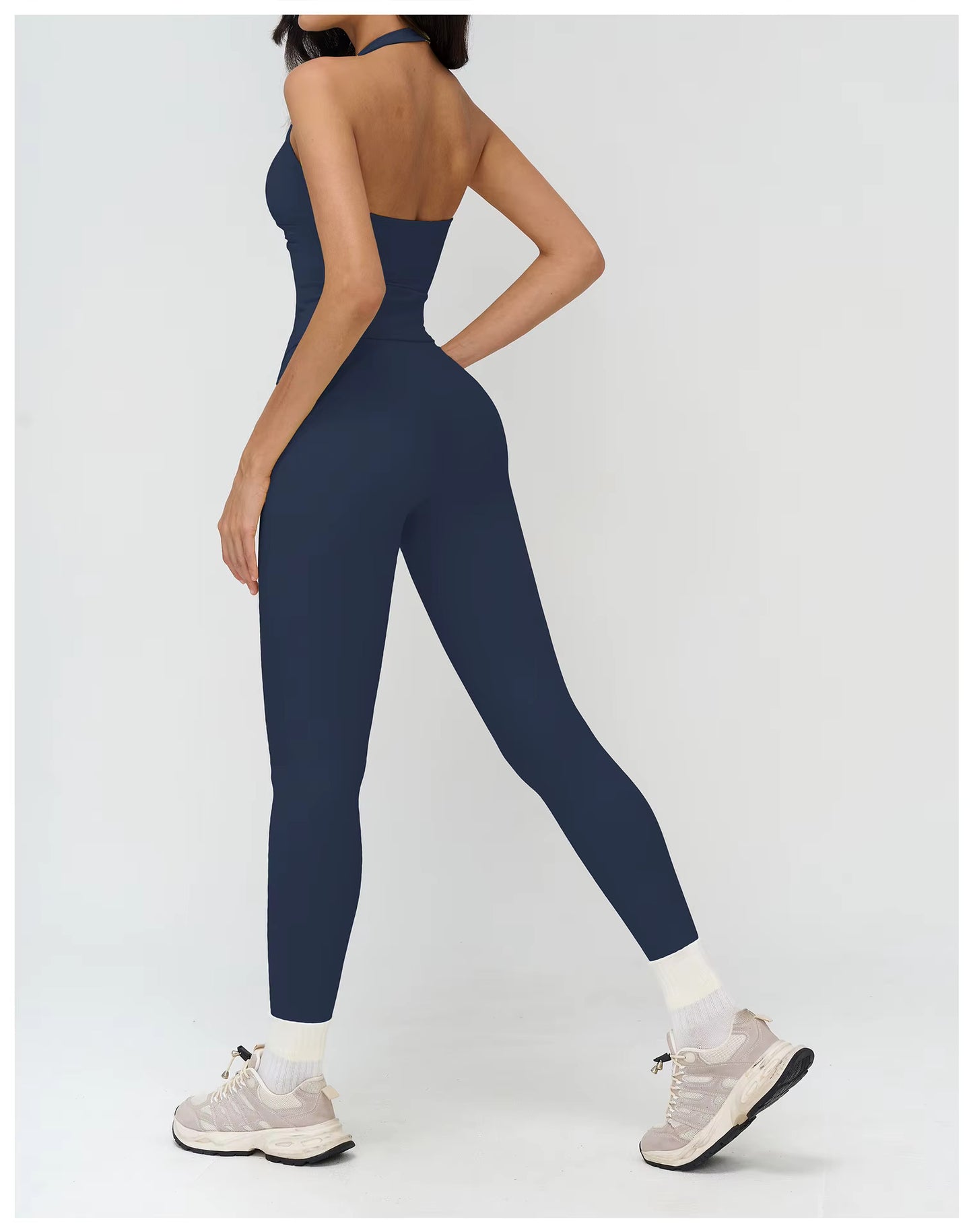 Serène Halter Wrap Top — Soft Sculpt, Open Back