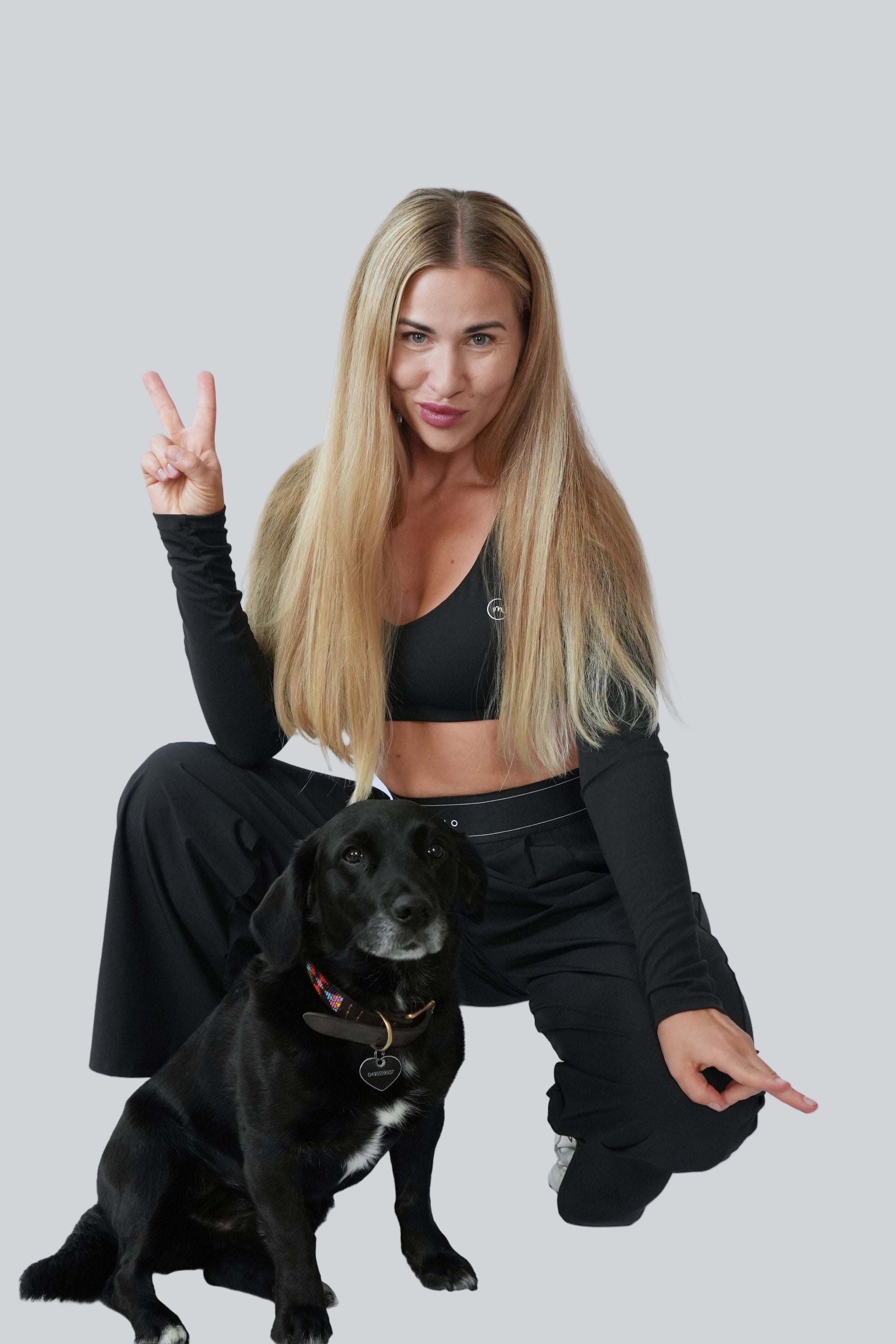 Lightweight black AirWeight wide-leg pants styled for studio to street – MELO Studio