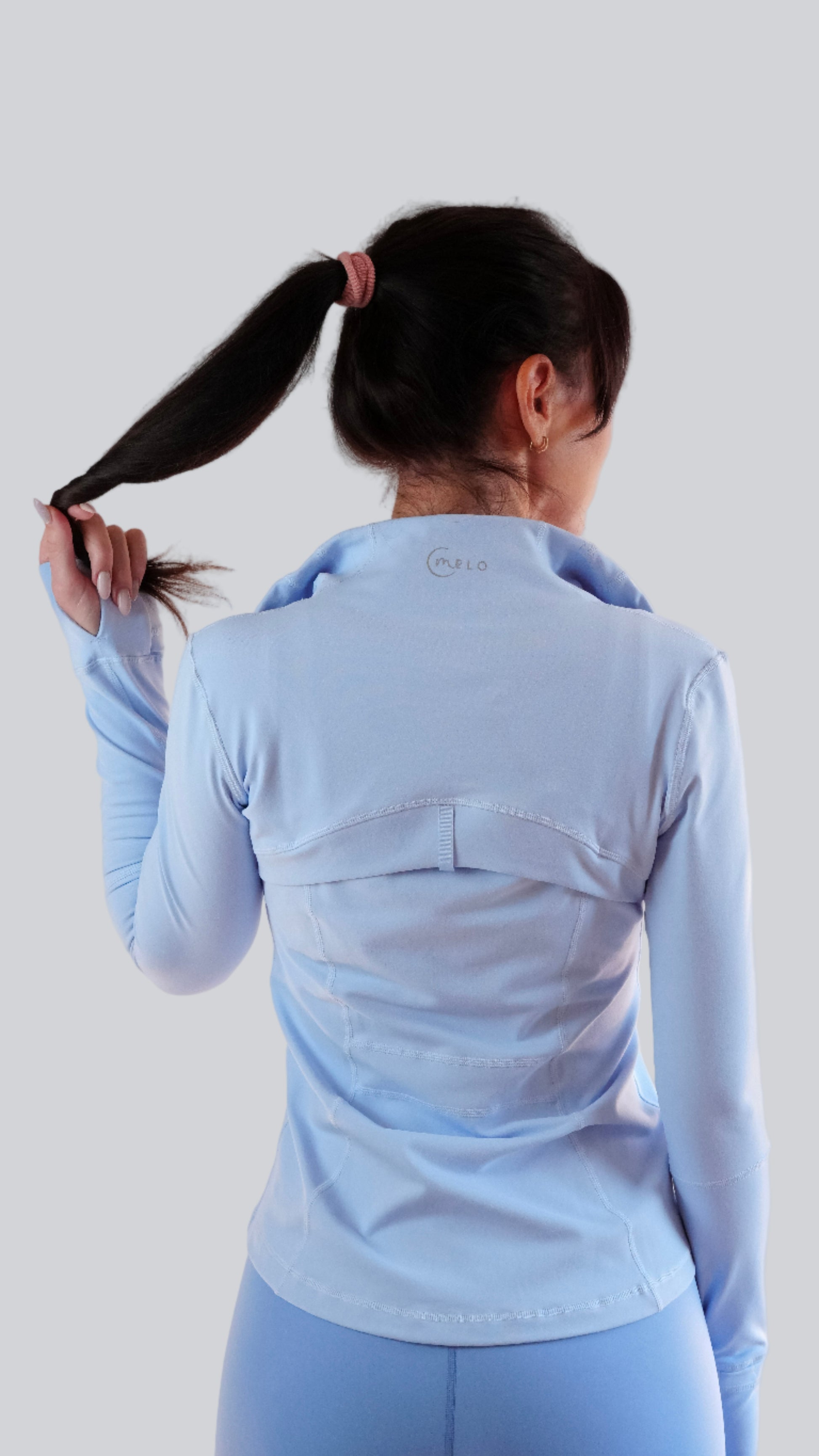Mix & Match Essential Slim-Fit Track Jacket in Powder Blue