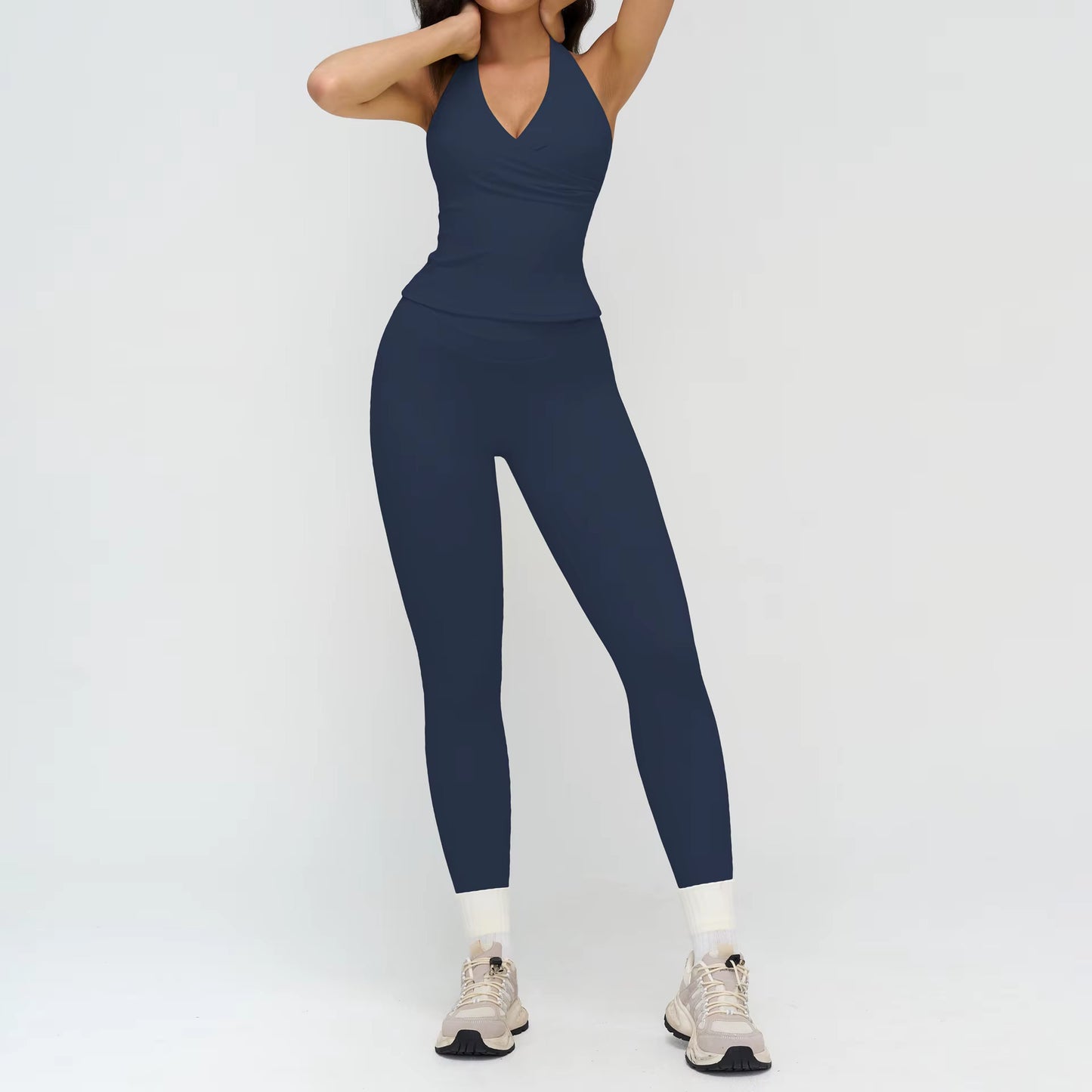 Serène Halter Wrap Top — Soft Sculpt, Open Back