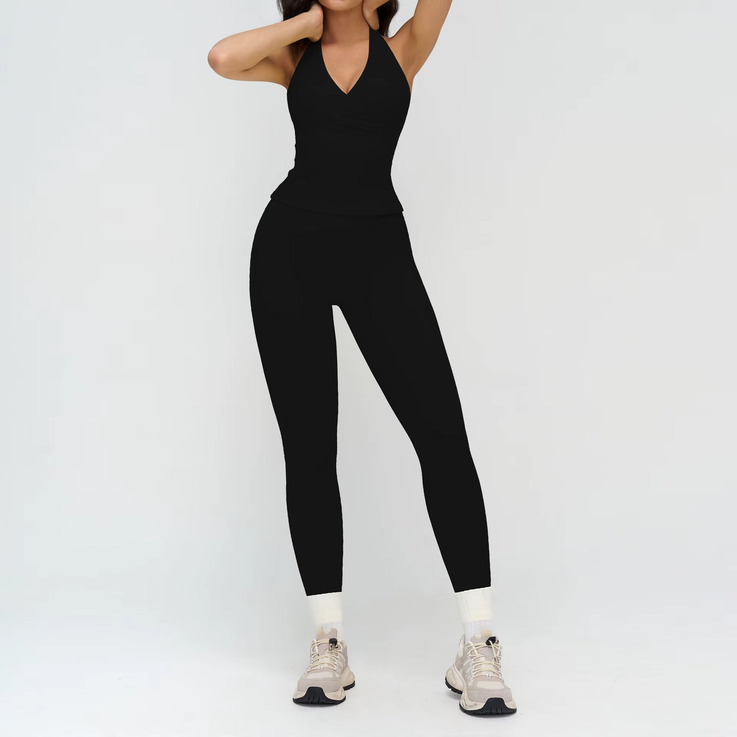 Serène Halter Wrap Top — Soft Sculpt, Open Back