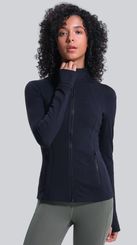 Mix & Match Essential Slim-Fit Track Jacket in Onyx Black