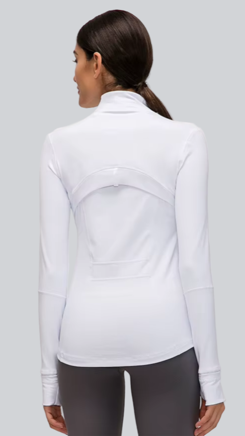 Mix & Match Essential Slim-Fit Track Jacket in Classic White