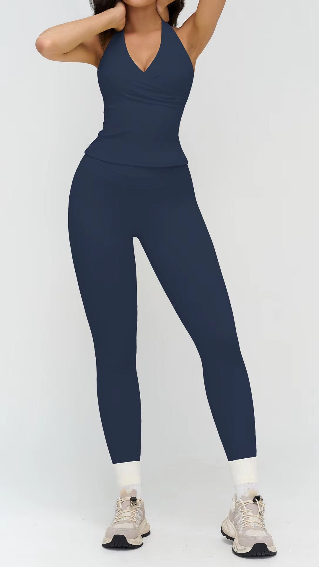 Serène Halter Wrap Top — Soft Sculpt, Open Back