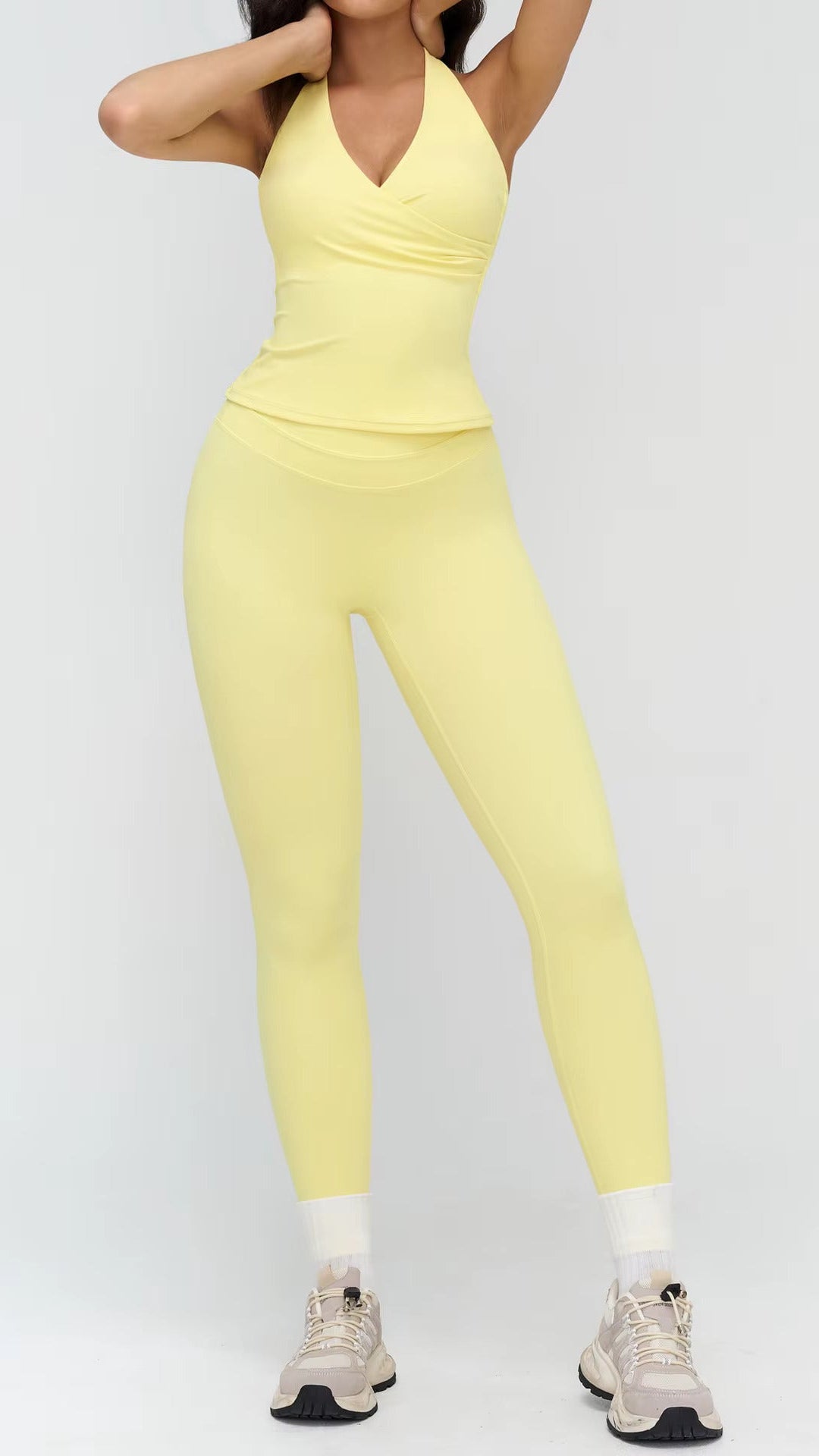 Serène Halter Wrap Top — Soft Sculpt, Open Back