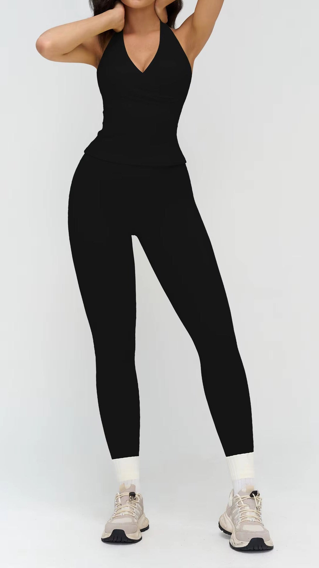 Serène Halter Wrap Top — Soft Sculpt, Open Back